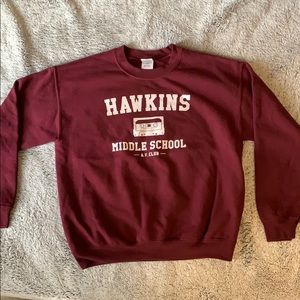 stranger things crew neck sweatshirt